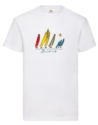FRUIT OF THE LOOM T-shirt με στάμπα K173 ΛΕΥΚΟ
